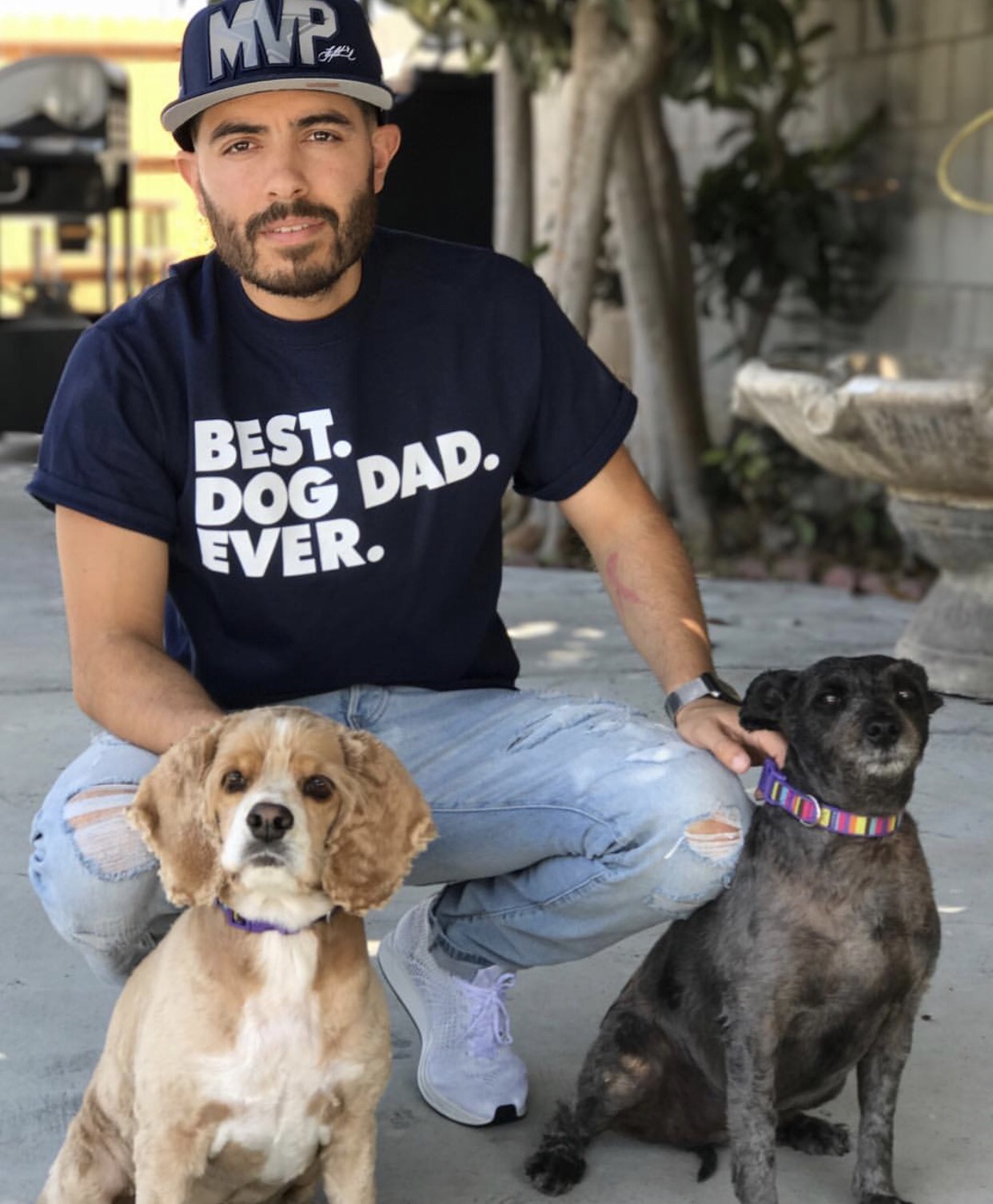 molly mitzi with their dad pet dads