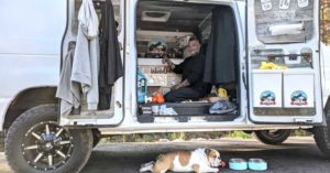 Van life with dog