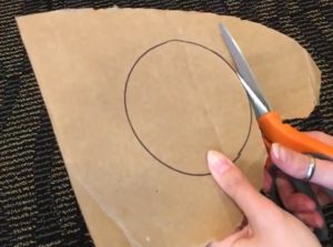 Cutting out cardboard circle