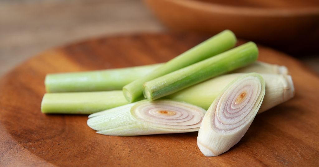 Cut lemongrass for lemongrass for pets blog.